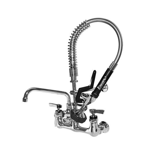 Encore® 8" OC Brass Chrome Plated Mini PreRinse Assembly with 12" Add