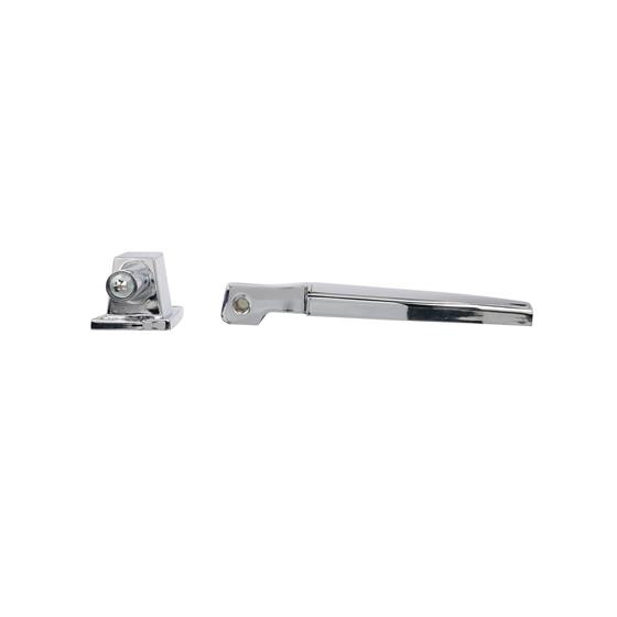 Picture of 1-3/8" Offset Polished Chrome Non-Adjustable Cam-Rise Lift-Off Walk-In Door Hinge With Spring Kit