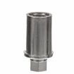 Picture of 1-1/4" Round Nickel Plated Zinc Die Cast Adjustable Hex Foot Insert