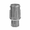 Picture of 1-5/8" Round Natural Finish Zinc Die Cast Adjustable Hex Foot Insert