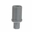 Picture of 1-5/8" Round Gray Thermoplastic Adjustable Hex Foot Insert