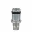 Picture of 1-5/8" Round Stainless Steel Clad Zinc Die Cast Adjustable Hex Foot Insert With Locking Ring