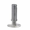 Picture of 1-5/8" Round Stainless Steel Clad Zinc Die Cast 3" Adjustable Hi-Rise Flanged Foot Insert With Mounting Holes