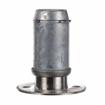 Picture of 2" Round Stainless Steel Clad Zinc Die Cast Adjustable Flanged Foot Insert With Mounting Holes