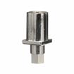 Picture of 1" Square Nickel Plated Zinc Die Cast Adjustable Hex Foot Insert