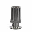 Picture of 1" Square Nickel Plated Zinc Die Cast Adjustable Flanged Foot Insert