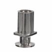 Picture of 1" Square Nickel Plated Zinc Die Cast Adjustable Flanged Foot Insert