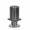 Picture of 1" Square Nickel Plated Zinc Die Cast Adjustable Flanged Foot Insert