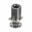 Picture of 1" Square Nickel Plated Zinc Die Cast Adjustable Flanged Foot Insert