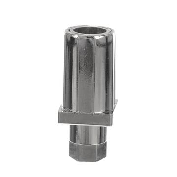Picture of 1-1/4" Square Nickel Plated Zinc Die Cast Adjustable Hex Foot Insert