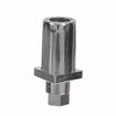 Picture of 1-1/4" Square Nickel Plated Zinc Die Cast Adjustable Hex Foot Insert