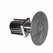 Picture of 1-1/2" Square Stainless Steel Clad Zinc Die Cast Adjustable Flanged Foot Insert