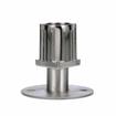 Picture of 1-1/2" Square Stainless Steel Clad Zinc Die Cast Adjustable Flanged Foot Insert With Mounting Holes