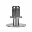 Picture of 1-1/2" Square Stainless Steel Clad Zinc Die Cast Adjustable Flanged Foot Insert With Mounting Holes