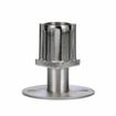 Picture of 1-1/2" Square Stainless Steel Clad Zinc Die Cast Adjustable Flanged Foot Insert With Mounting Holes
