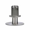 Picture of 1-1/2" Square Stainless Steel Clad Zinc Die Cast Adjustable Flanged Foot Insert With Mounting Holes