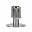 Picture of 1-1/2" Square Stainless Steel Clad Zinc Die Cast Adjustable Flanged Foot Insert With Mounting Holes