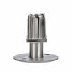 Picture of 1-1/2" Square Stainless Steel Clad Zinc Die Cast Adjustable Flanged Foot Insert With Mounting Holes