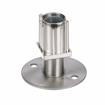 Picture of 1-1/2" Square Stainless Steel Clad Zinc Die Cast Adjustable Flanged Foot Insert With Mounting Holes