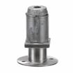 Picture of 2" Square Stainless Steel Clad Zinc Die Cast Adjustable Flanged Foot Insert With Mounting Holes