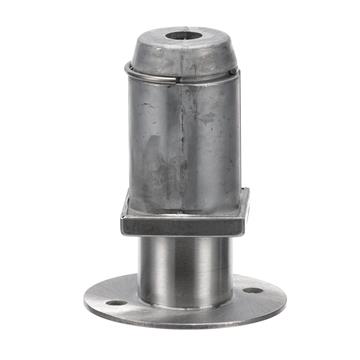 Picture of 2" Square Stainless Steel Clad Zinc Die Cast Adjustable Flanged Foot Insert With Mounting Holes