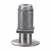 Picture of 2" Square Stainless Steel Clad Zinc Die Cast Adjustable Flanged Foot Insert With Mounting Holes