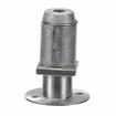 Picture of 2" Square Stainless Steel Clad Zinc Die Cast Adjustable Flanged Foot Insert With Mounting Holes