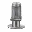 Picture of 2" Square Stainless Steel Clad Zinc Die Cast Adjustable Flanged Foot Insert With Mounting Holes