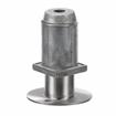 Picture of 2" Square Stainless Steel Clad Zinc Die Cast Adjustable Flanged Foot Insert With Mounting Holes