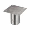 Picture of 1-5/8" x 3-1/8" H Stainless Steel Leg Socket With 3-1/2" x 3-1/2" Welded Mounting Plate