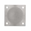 Picture of 1-5/8" x 3-9/16" H Stainless Steel Leg Socket With FlangedTop, Flared Body And 3-1/2" x 3-1/2" Welded Mounting Plate