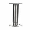Picture of 1-5/8"OD x 6"H Stainless Steel Security Equipment Leg With Welded Mounting Plate And Adjustable Flanged Toe With Holes