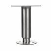 Picture of 1-5/8"OD x 6"H Stainless Steel Security Equipment Leg With Welded Mounting Plate And Adjustable Flanged Toe With Holes
