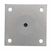 Picture of 1-5/8"OD x 6"H Stainless Steel Security Equipment Leg With Welded Mounting Plate And Adjustable Flanged Toe With Holes