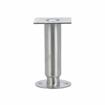 Picture of 1-5/8"OD x 6"H Stainless Steel Equipment Leg With Removable Mounting Plate And Adjustable Flanged Toe With Holes