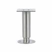 Picture of 1-5/8"OD x 6"H Stainless Steel Equipment Leg With Removable Mounting Plate And Adjustable Flanged Toe With Holes