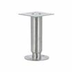 Picture of 1-5/8"OD x 6"H Stainless Steel Equipment Leg With Removable Mounting Plate And Adjustable Flanged Toe With Holes