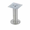 Picture of 1-5/8"OD x 6"H Stainless Steel Equipment Leg With Removable Mounting Plate And Adjustable Flanged Toe With Holes