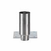 Picture of 1-5/8"OD x 4"H Stainless Steel Equipment Leg With Removable Mounting Plate  And Adjustable Hex Toe