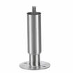 Picture of 1-5/8"OD x 6"H Stainless Steel Security Equipment Leg With 1/2-13 x 3/4"L Protruding Stud And Adjustable Flanged Toe With Holes