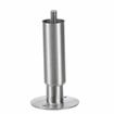 Picture of 1-5/8"OD x 6"H Stainless Steel Security Equipment Leg With 1/2-13 x 3/4"L Protruding Stud And Adjustable Flanged Toe With Holes