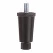 Picture of 2-1/2" H Black Thermoplastic Appliance Leg With 3/8-16 x 5/8"L Protruding Stud And Adjustable Hex Toe