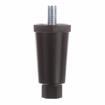 Picture of 2-1/2" H Black Thermoplastic Appliance Leg With 3/8-16 x 5/8"L Protruding Stud And Adjustable Hex Toe