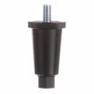 Picture of 2-1/2" H Black Thermoplastic Appliance Leg With 3/8-16 x 5/8"L Protruding Stud And Adjustable Hex Toe