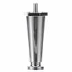 Picture of 4" H Chrome Plated Thermoplastic Appliance Leg With 3/8-16 x 5/8"L Protruding Stud And Adjustable Flanged Toe