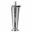 Picture of 4" H Chrome Plated Thermoplastic Appliance Leg With 3/8-16 x 5/8"L Protruding Stud And Adjustable Flanged Toe
