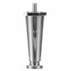 Picture of 4" H Chrome Plated Thermoplastic Appliance Leg With 3/8-16 x 5/8"L Protruding Stud And Adjustable Flanged Toe