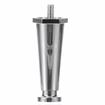 Picture of 4" H Chrome Plated Thermoplastic Appliance Leg With 3/8-16 x 5/8"L Protruding Stud And Adjustable Flanged Toe
