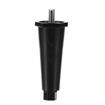 Picture of 4" H Black Thermoplastic Appliance Leg With 3/8-16 x 5/8"L Protruding Stud And Adjustable Hex Toe