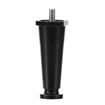 Picture of 4" H Black Thermoplastic Appliance Leg With 3/8-16 x 5/8"L Protruding Stud And Adjustable Flanged Toe